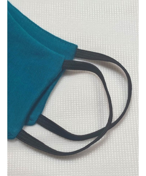 Maska ochronna z bawełny wielorazowego użytku - szmaragdowa